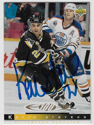 Kevin Stevens Signed 1993-94 Upper Deck Hockey Card - Pittsburgh Penguins #230