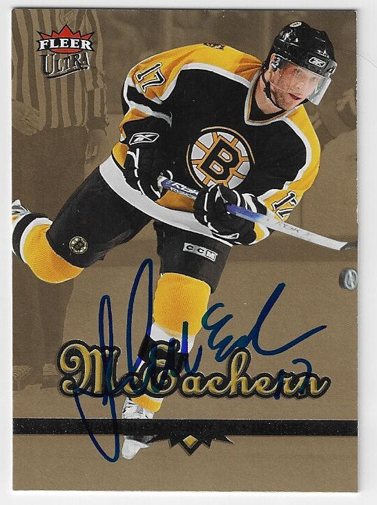 Shawn McEachern Signed 2004-05 Fleer Ultra Gold Medallion  Hockey Card - Boston Bruins