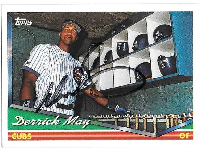 Derrick May Signed 1994 Topps Baseball Card - Chicago Cubs
