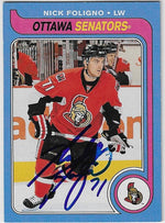 Nick Foligno Signed 2008-09 O-Pee-Chee Retro Card - Ottawa Senators