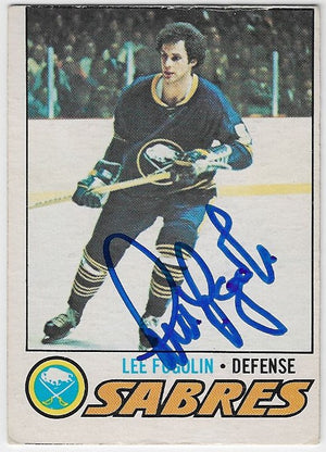Lee Fogolin Signed 1977-78 O-Pee-Chee Hockey Card - Buffalo Sabres