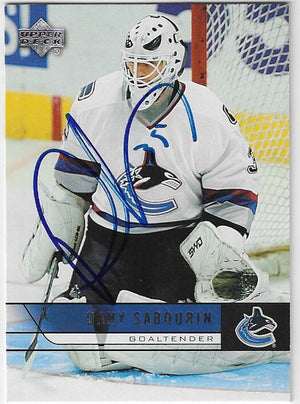 Dany Sabourin Signed 2006-07 Upper Deck Hockey Card - Vancouver Canucks