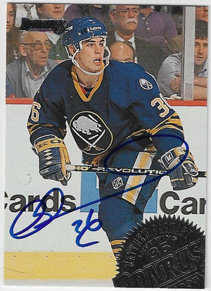 Matthew Barnaby Signed 1994-95 Donruss Hockey Card - Buffalo Sabres