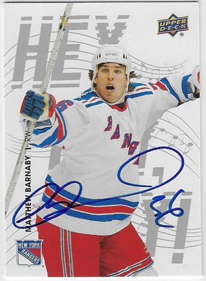 Matthew Barnaby Signed 2025-26 Upper Deck Rangers Centennial Hockey Card - New York Rangers (HHH-22 Insert)