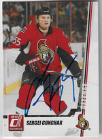 Sergei Gonchar Signed 2010-11 Donruss Hockey Card - Ottawa Senators