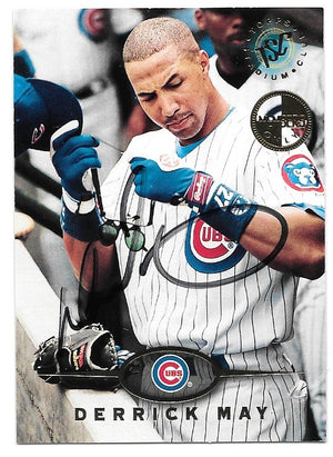 Derrick May Signed 1995 Stadium Club Members Only Baseball Card - Chicago Cubs