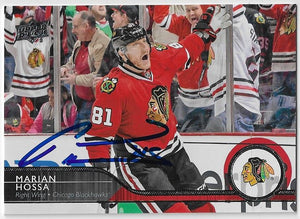 Marian Hossa Signed 2014-15 Upper Deck Hockey Card - Chicago Blackhawks