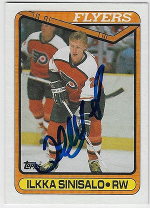 Ilkka Sinisalo Signed 1988-89 Topps Hockey Card - Philadelphia Flyers