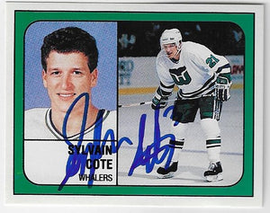 Sylvain Cote Signed 1988-89 Hockey Panini Stickers - Hartford Whalers