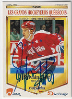 Sylvain Cote Signed 1992-93 Durivage Hockey Card - Washington Capitals