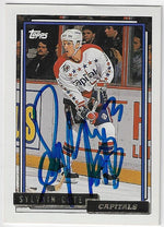 Sylvain Cote Signed 1992-93 Topps Gold Hockey Card - Washington Capitals