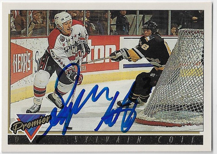 Sylvain Cote Signed 1993-94 O-Pee-Chee Premier Gold Hockey Card - Washington Capitals