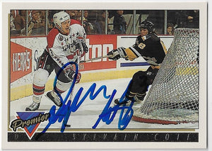 Sylvain Cote Signed 1993-94 O-Pee-Chee Premier Gold Hockey Card - Washington Capitals