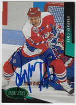 Sylvain Cote Signed 1993-94 Parkhurst Emerald Ice Hockey Card - Washington Capitals