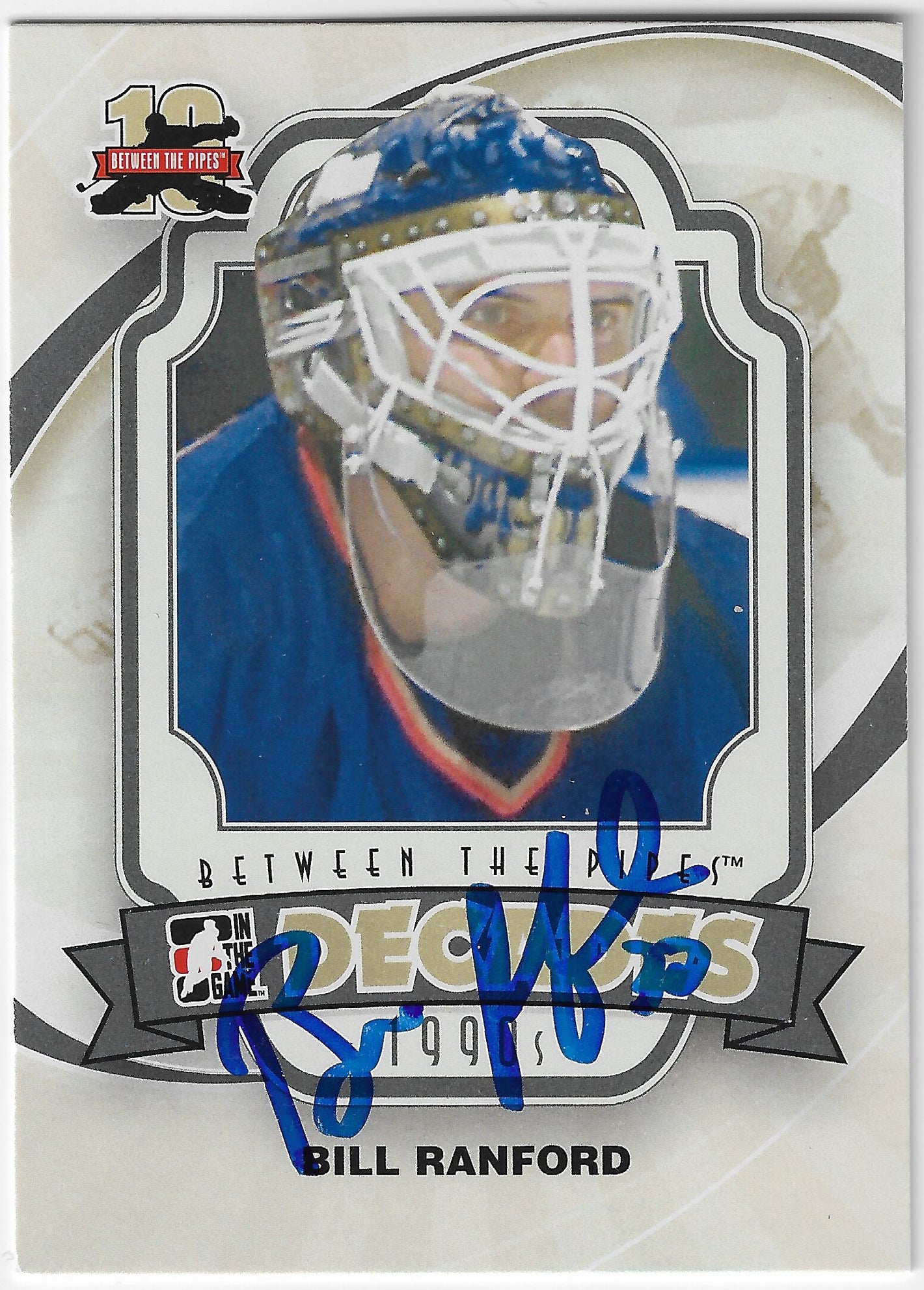Bill Ranford Signed 2011-12 In The Game Between the Pipes Hockey Card - Edmonton Oilers