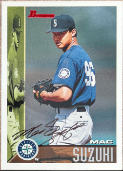 Mac Suzuki Signed 1995 Bowman Baseball Card - Seattle Mariners