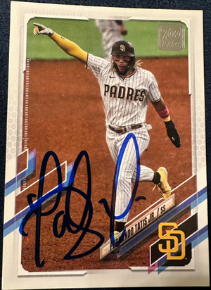 Fernando Tatis Jr Signed 2021 Topps Baseball Card - San Diego Padres