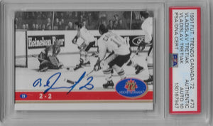 Vladislav Tretiak Signed 1991-92 Future Trends '72 Series Hockey Card - Soviet Union / CCCP