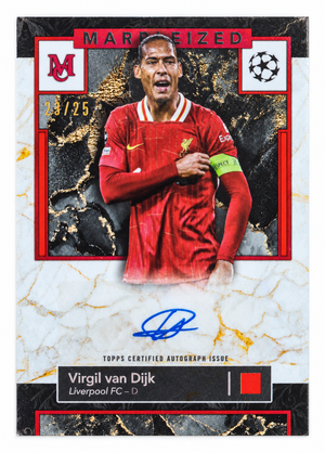 Virgil van Dijk Signed 2024-25 Topps Museum Collection UEFA Competitions Soccer (Football) Card - Liverpool FC #MMA-VV /25