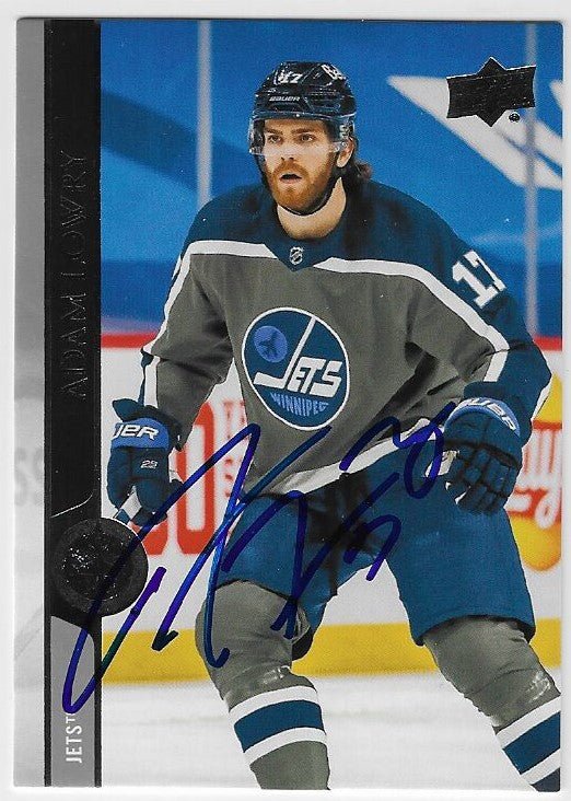 Adam Lowry Signed 2020-21 Upper Deck Hockey Card - Winnipeg Jets