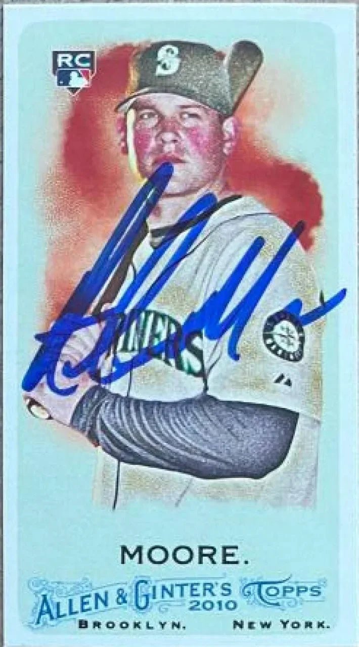 Adam Moore Signed 2010 Allen & Ginter Mini Baseball Card - Seattle Mariners