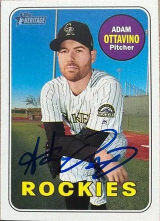 Adam Ottavino Signed 2015 Topps Heritage Baseball Card - Colorado Rockies