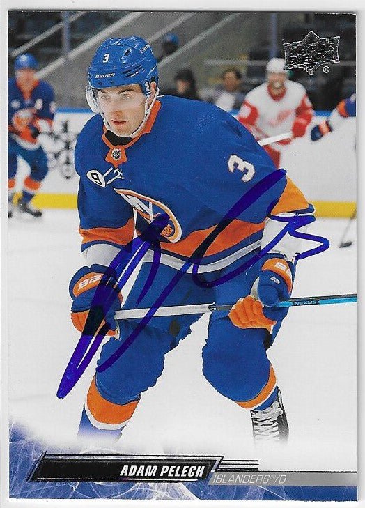 Adam Pelech Signed 2022-23 Upper Deck Hockey Card - New York Islanders