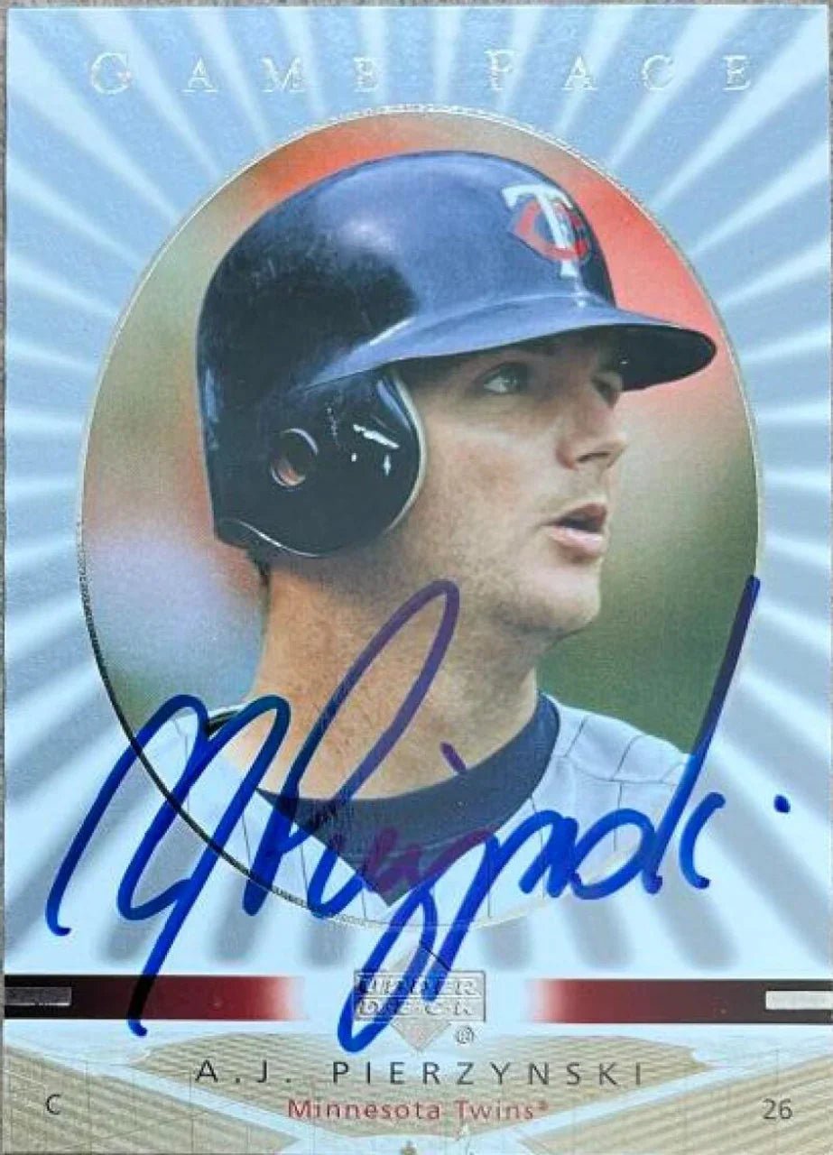 A.J. Pierzynski Signed 2003 Upper Deck Game Face Baseball Card - Minnesota Twins