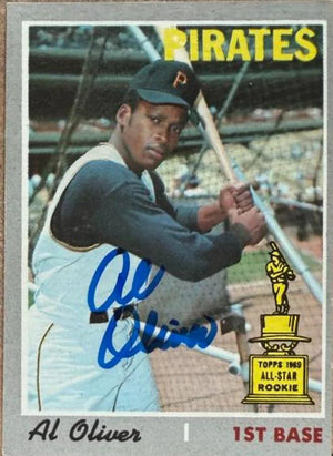 Al Oliver Autographed 1970 Topps Baseball Card - Pittsburgh Pirates #82