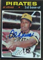 Al Oliver Autographed 1971 Topps Baseball Card - Pittsburgh Pirates 388 - PastPros