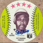Al Oliver Autographed 1976 Orbaker's Discs Baseball Card - Pittsburgh Pirates #NNO