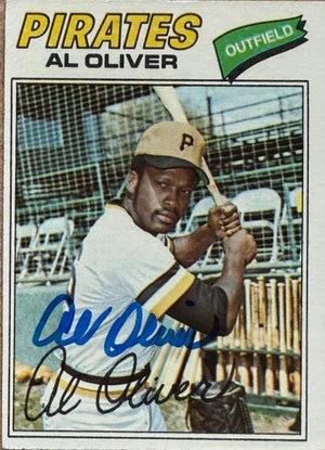 Al Oliver Autographed 1977 Topps Baseball Card - Pittsburgh Pirates #130