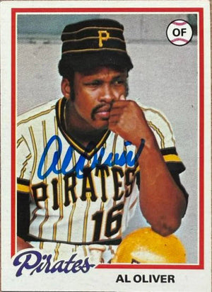 Al Oliver Autographed 1978 Topps Baseball Card - Pittsburgh Pirates #430