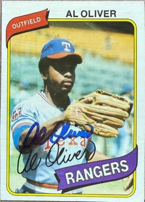 Al Oliver Autographed 1980 Topps Baseball Card - Texas Rangers #260