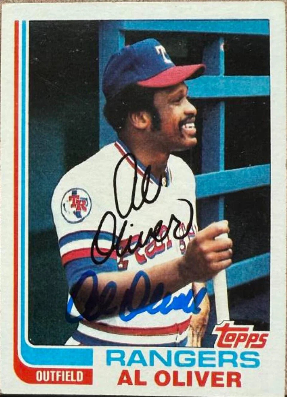Al Oliver Autographed 1982 Topps Baseball Card - Texas Rangers