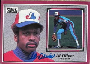 Al Oliver Autographed 1983 Donruss Action All-Stars Baseball Card - Montreal Expos #6