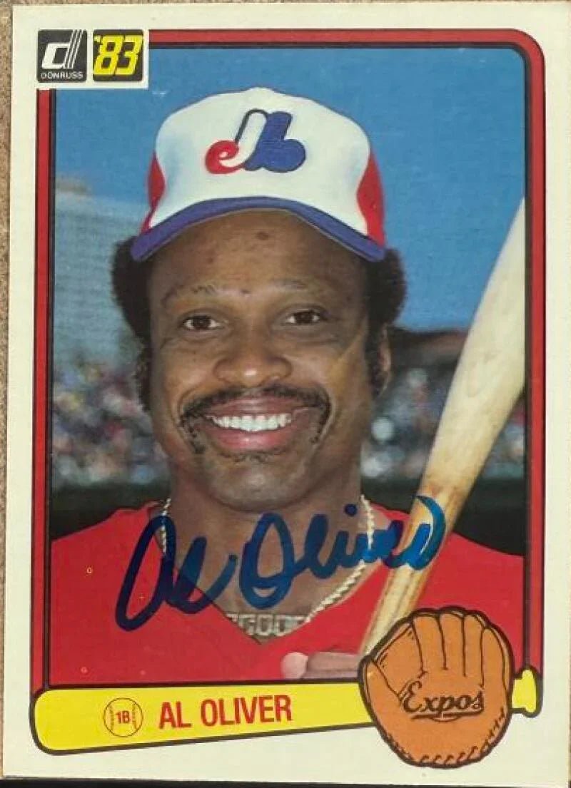 Al Oliver Autographed 1983 Donruss Baseball Card - Montreal Expos #140