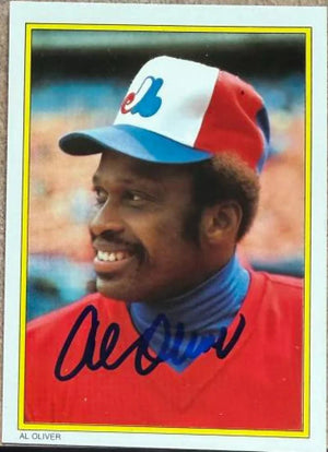 Al Oliver Autographed 1983 Topps All-Star Glossy Baseball Card - Montreal Expos #30