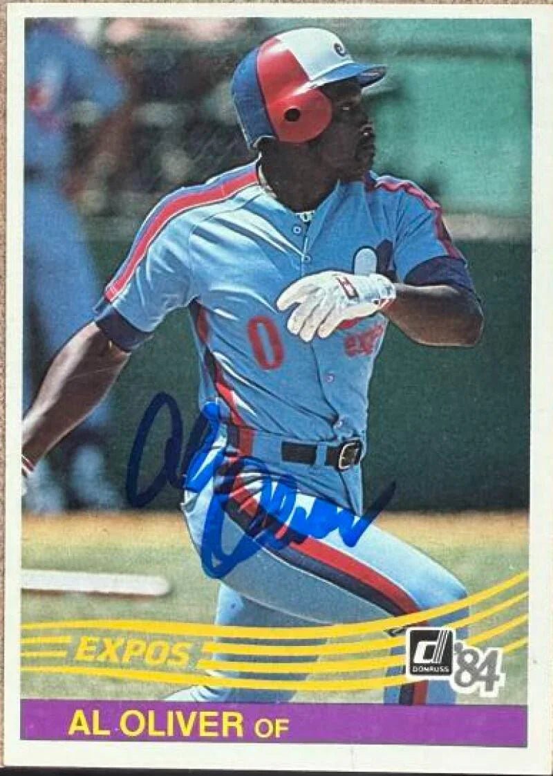 Al Oliver Autographed 1984 Donruss Baseball Card - Montreal Expos #177