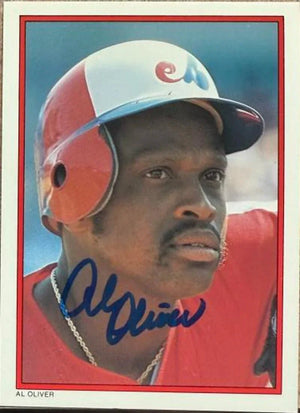 Al Oliver Autographed 1984 Topps All-Star Glossy Baseball Card - Pittsburgh Pirates #21
