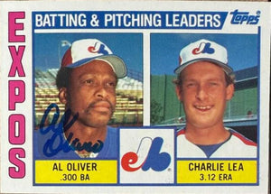 Al Oliver Autographed 1984 Topps Baseball Card - Montreal Expos #416