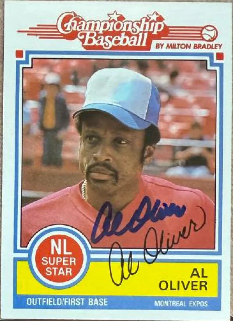 Al Oliver Autographed 1984 Topps Milton Bradley Baseball Card - Montreal Expos #NNO