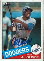 Al Oliver Autographed 1985 Topps Traded Baseball Card - Los Angeles Dodgers #88T