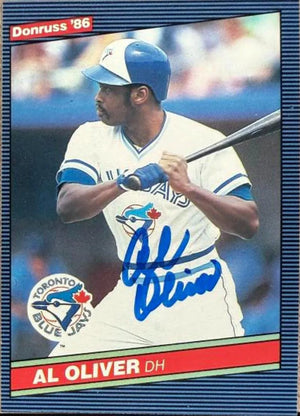 Al Oliver Autographed 1986 Donruss Baseball Card - Toronto Blue Jays #485
