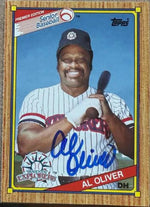 Al Oliver Autographed 1989 Topps Senior League Baseball Card
