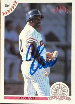 Al Oliver Autographed 1990 Elite Senior League Baseball Card #46