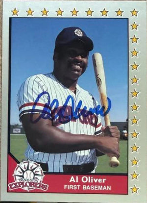 Al Oliver Autographed 1990 Pacific Senior League Baseball Card