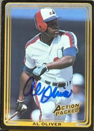 Al Oliver Autographed 1993 Action Packed All-Star Gallery Series I Baseball Card - Montreal Expos