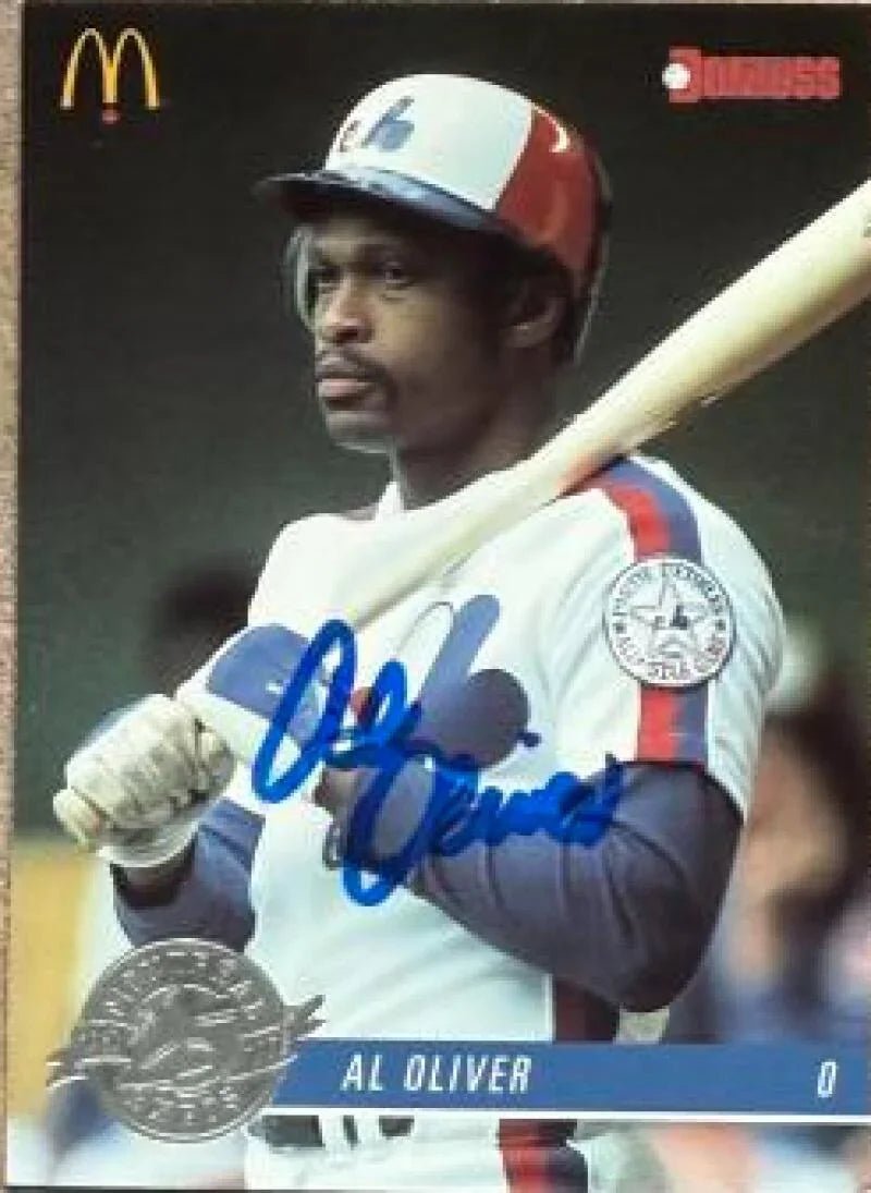 Al Oliver Autographed 1993 Donruss McDonald's 25th Anniversary Baseball Card - Montreal Expos #16