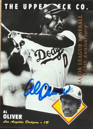 Al Oliver Autographed 1994 Upper Deck All-Time Heroes 125th Anniversary Baseball Card - Los Angeles Dodgers #82